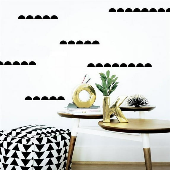 Trendy Peas WD-SC-2 Semi Circle Wall Decal - Black