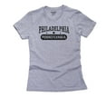 thumbnail image 1 of Trendy Philadelphia, Pennsylvania with Stars Women's Cotton Grey T-Shirt, 1 of 2