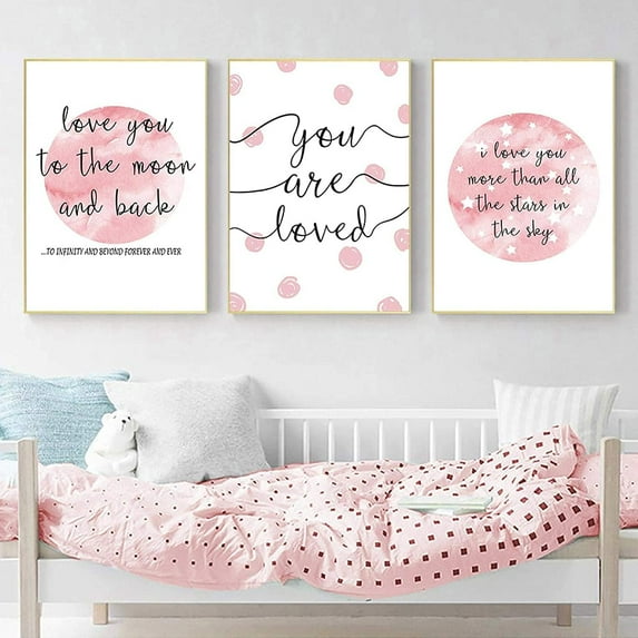 Trendy Pink Bows Canvas Wall Art Set Of 3 Pink Cherry Bow Canvas Print For Girly Wall Decor Preppy Watercolor Bows Wall Decor For Aesthetic Posters Prints For College Apartment Bedroom Decor Und