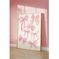 thumbnail image 1 of Trendy Pink Bows Print, Girly Preppy Poster, Dorm Room Decor, College Apartment Aesthetic, Pink Coquette Bedroom Decor,, Unframed Poster Size 16x24, 1 of 4
