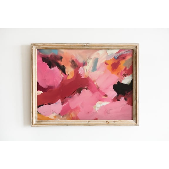 Trendy Pink Dorm Girly Office Aesthetic Pink Wall Decoration, Unframed Paper Poster 8x10in