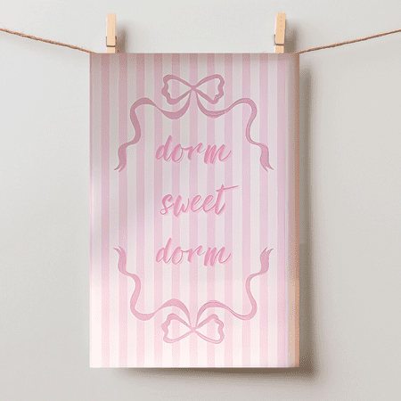 Trendy Pink Funny Dorm Roommates Quote College Wall Art Unframed Paper Poster 8x10in
