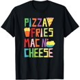 thumbnail image 1 of Trendy Pizza Fries Mac N Cheese T-Shirt men and women can wear, black, white, gifts, 1 of 4
