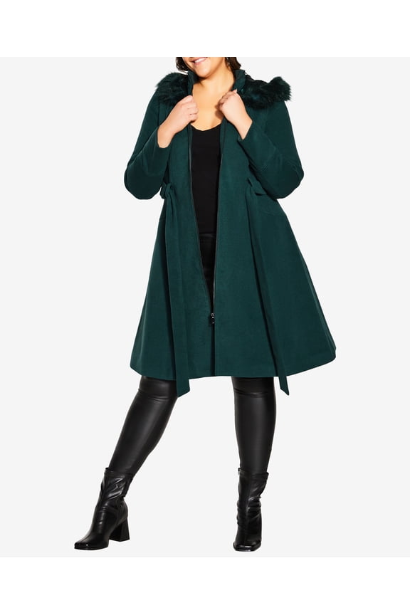 Trendy Plus Miss Mysterious Coat Emerald 20W