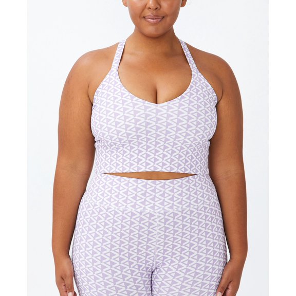 Trendy Plus Size Active Summer Vestlette Top Lavender Diamond 14W