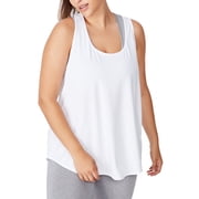 Trendy Plus Size Active Training Tank Top White 14W