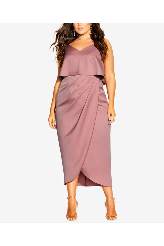 Trendy Plus Size Baby Frill Dress Blush 20W