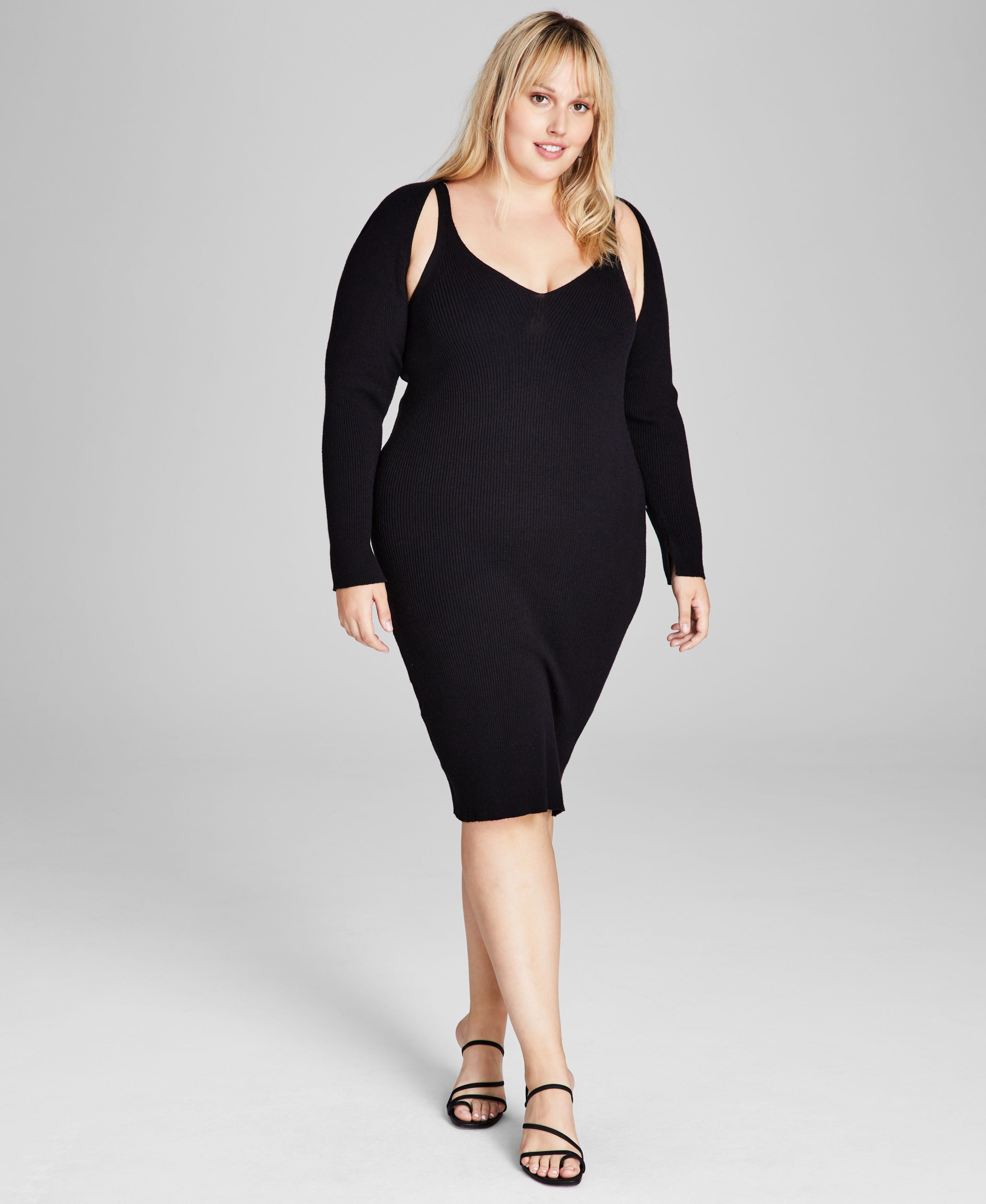 bodycon dress with shrug Bodycon Midi Cut Out Dress main image 1