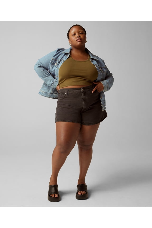 Trendy Plus Size High-Rise Denim Shorts Wonderful 26W