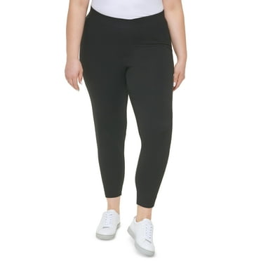 Trendy Plus Size High-Waist Logo Leggings White Combo 3X