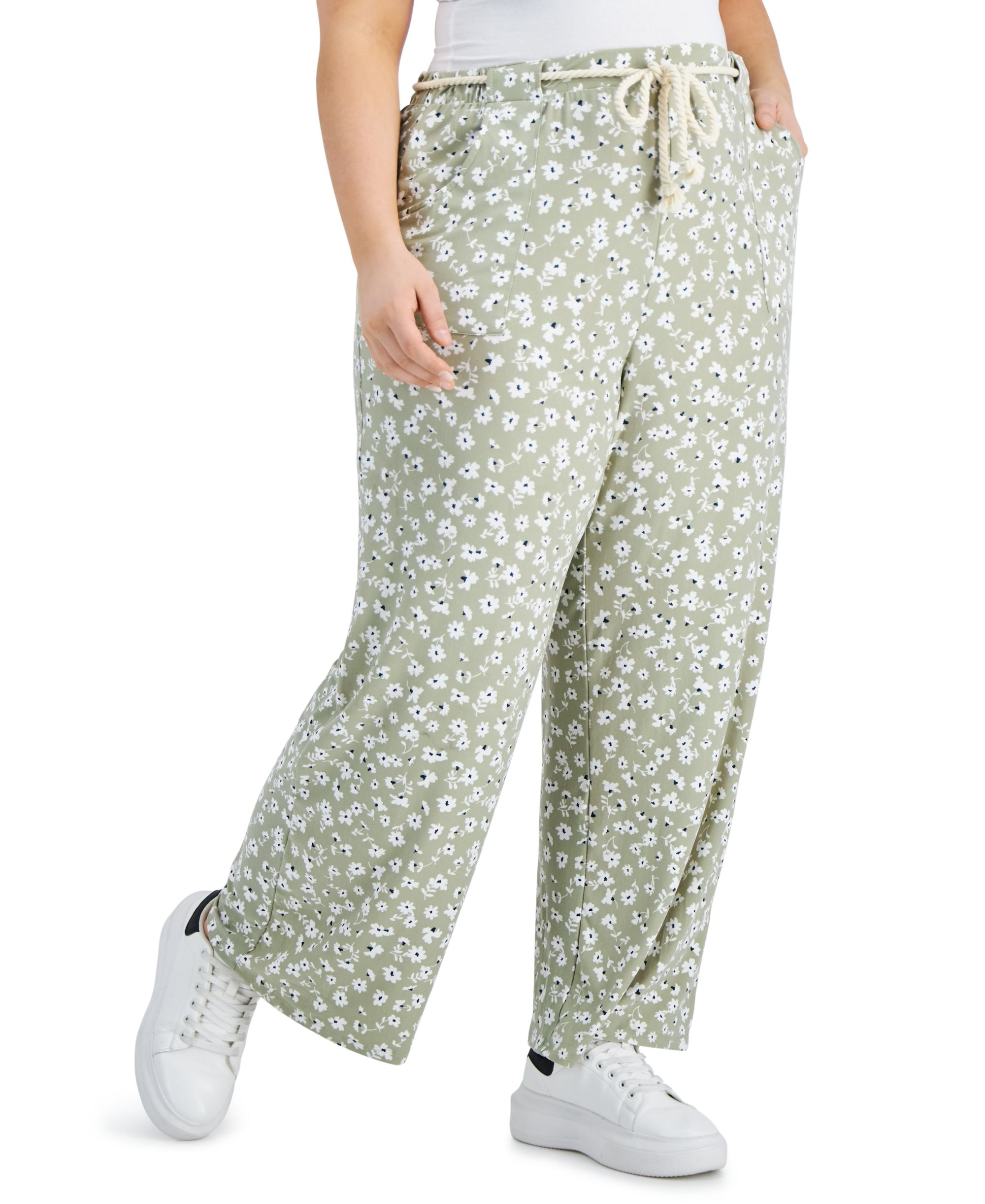 Seagrass Derek Heart Jogger Pants Trendy Plus Size Printed Wide