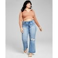 thumbnail image 1 of Trendy Plus Size Ripped Flare-Leg Jeans Off Limits 26W, 1 of 1