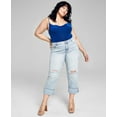 thumbnail image 1 of Trendy Plus Size Ripped Straight-Leg Jeans Seneca 18W, 1 of 1