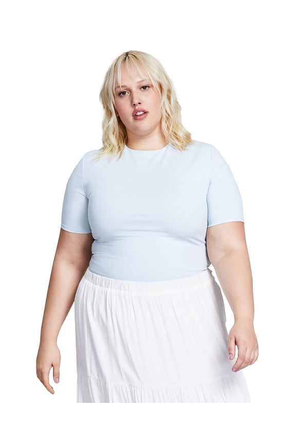 Trendy Plus Size Second Skin Crewneck Short-Sleeve T-Shirt Cool Dusk 3X