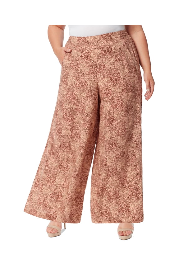 Trendy Plus Size Shaye Soft Pants Winding Leopard 1X
