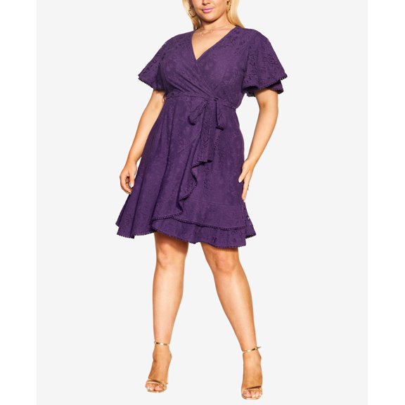 Trendy Plus Size Sweet Love Lace Dress Petunia 20W