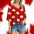 thumbnail image 1 of Trendy Plus Size Tops For Summer Celebrations Comfortable Round Neck Texture Design For Canada Day And Easy To With Jeans Summer Short Sleeve Tops Loose Spandex T Shirts for Women T Shirts Solid, 1 of 4