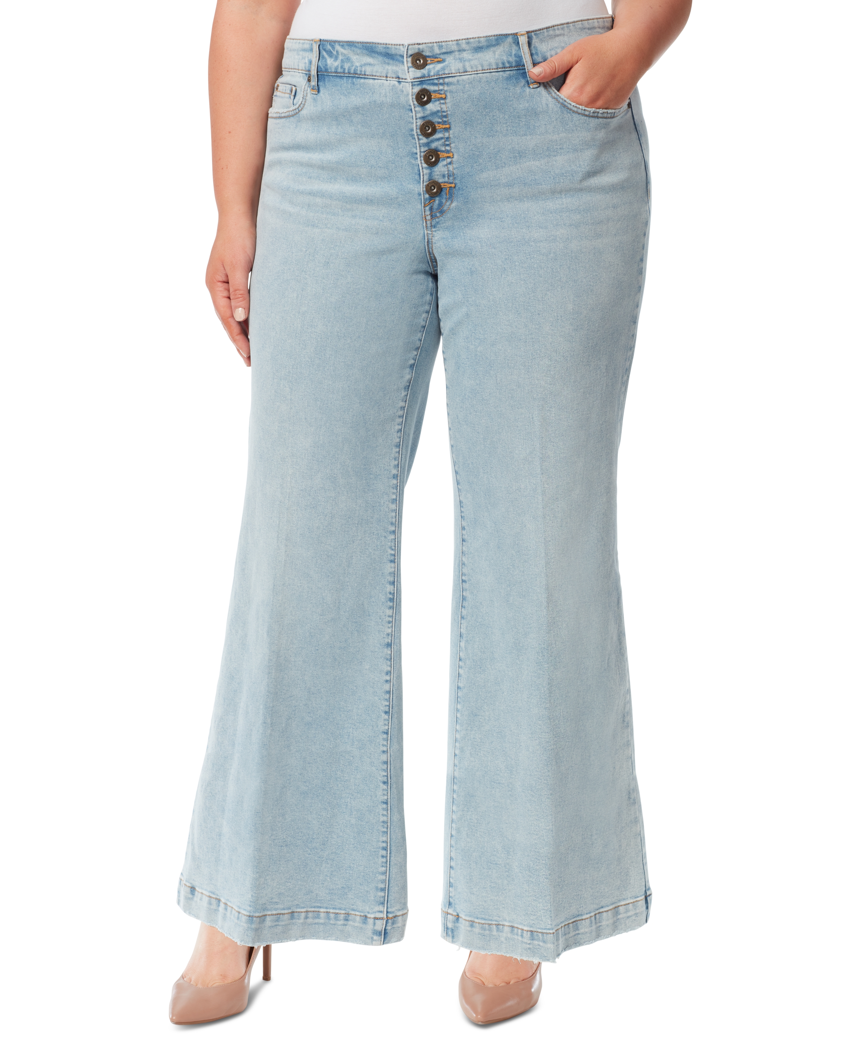 Trendy Plus Size True Love WideLeg Trouser Jeans Carry On 20W
