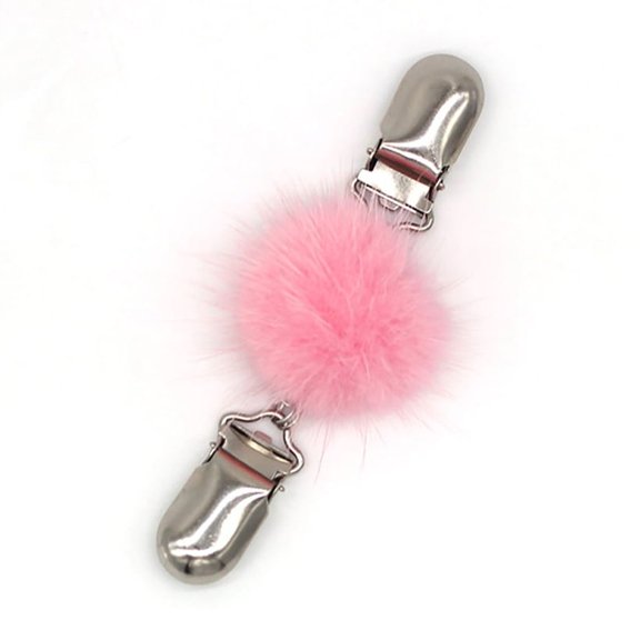 Trendy Plush Sphere Neckline Clip Cardigan Clip Charm For Daily And Social Event