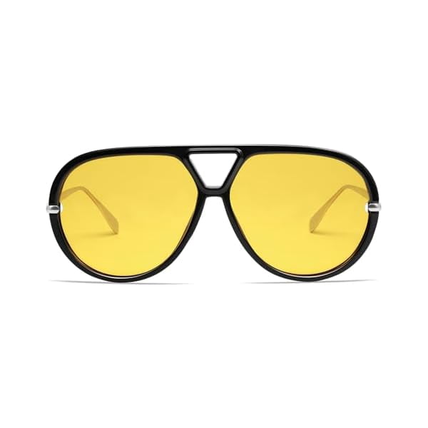 Oversized Trendy Polarized Aviator Sunglasses Round Retro Shield Shades Amazon.com: willochra Trendy Pilot Sunglasses for Women Men  main image 3