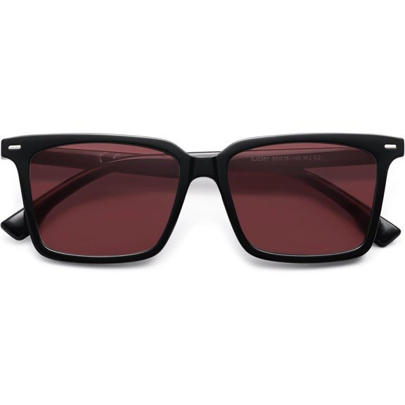 Trendy Polarized Square Sunglasses Womens Men Retro  90s Sun Glasses SJ2387