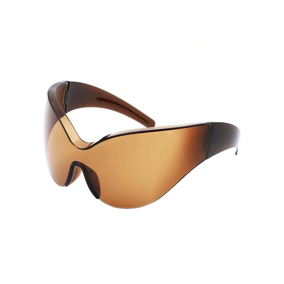 Trendy Polarized Unisex Sunglasses | Bold Tortoise Shell Round Frame with Brown Lenses | Ideal for Casual & Street Style - HW1014-C2