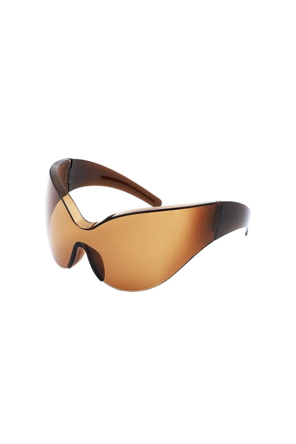 Trendy Polarized Unisex Sunglasses | Bold Tortoise Shell Round Frame with Brown Lenses | Ideal for Casual & Street Style - HW1014-C2