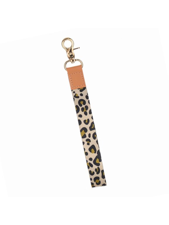 Trendy Print Keychain Strap for Couples Long-lasting Wristband with Metal Hook for Bags, Phones & Car Keys
