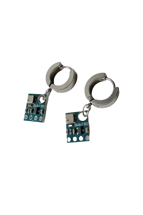 Trendy Punk Alien Circuit Earrings Futuristic Earring for Science Fiction Lovers and Individualistic Enthusiasts