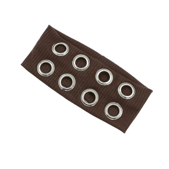 Trendy Punk Headbands With Wide Elastic Band And Hollow Eyelets Hair Accessories