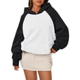 thumbnail image 1 of Trendy Queen Oversized Hoodies for Women Pullover Fleece Fall Sweatshirts Fashion Y2K Outfits Clothes 2025 White CoffeeGrey M .., 1 of 6