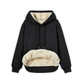 thumbnail image 1 of Trendy Queen Women's Fleece Lined Hoodie Winter Clothes Casual Warm Sherpa Long Sleeve Comfy Oversized Hooded Sweatshirt Cute Comfort Pullover 2025 Fashion Y2k Teen Preppy Outfits Heather Grey XL .., 1 of 6
