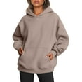 thumbnail image 1 of Trendy Queen Womens Oversized Hoodies Fleece Sweatshirts Long Sleeve Sweaters Pullover Fall Outfits Winter Clothes Grey M .., 1 of 7