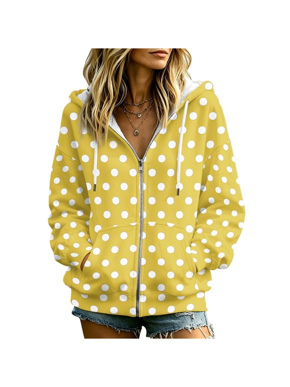 Trendy Queen Womens Oversized Zip Up Hoodies Y2K Fall Sweatshirts Cute Fashion Lightweight Winter Jacket with Pockets 2026, S