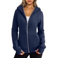 thumbnail image 1 of Trendy Queen Womens Zip Up Hoodies Fleece Jackets Oversized Sweatshirts Fall Fashion Outfits Sweaters Winter Clothes, 1 of 5
