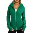 thumbnail image 1 of Trendy Queen Womens Zip Up Hoodies Fleece Jackets Oversized Sweatshirts Fall Fashion Outfits Sweaters Winter Clothes, 1 of 6
