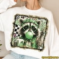 thumbnail image 1 of Trendy Raccoon Irish Clover Sweatshirt for St. Patrick's Day Celebration, 1 of 5
