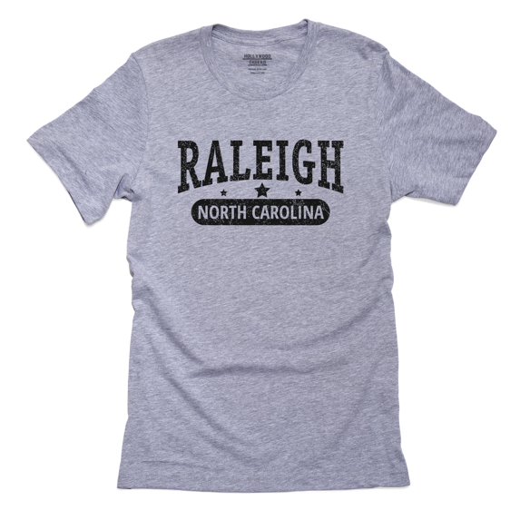 Trendy Raleigh, North Carolina with Stars Men's Grey T-Shirt