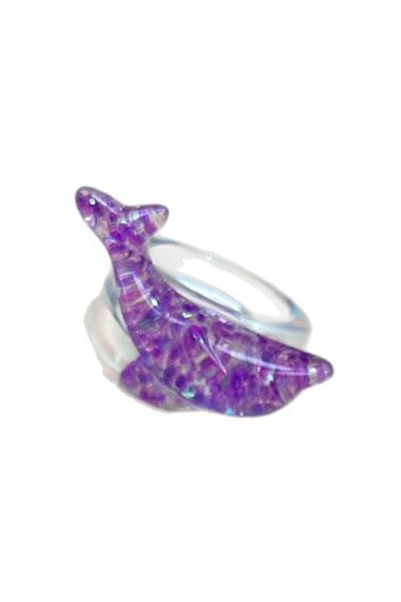 Trendy Resin Jewelry Ring with Intricate Dolphin Detailing Finger Accessory Lightweight Daily Wear Accessories