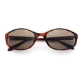 thumbnail image 1 of Trendy Retro 90s Fashion Thin Plastic Rectangular Oval Wrap Sunglasses [Tortoise - Brown], 1 of 8
