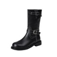 thumbnail image 1 of Trendy Retro Chunky Heeled Ankle Boots with Fringe Detail, 1 of 14