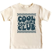 Trendy Retro Cool Cousins Club Matching Shirt for Boys and Girls Checkered Cousin Crew Tee Natural Shirt Youth Large