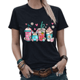 thumbnail image 1 of Trendy Retro Easter Drinks Bunny Ears Graphic Tees Womans T-shirt White/Black S-5XL Tops, 1 of 4
