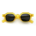 thumbnail image 1 of Trendy Retro Hipster Norncore Octagonal Keyhole Horn Rim Plastic Sunglasses Yellow - Black, 1 of 8
