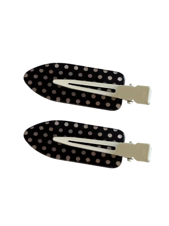 Trendy Round Dot Hair Clip Set Of 2 Piece without Damage Design Hair Barrette Perfect For School Party Daily Use