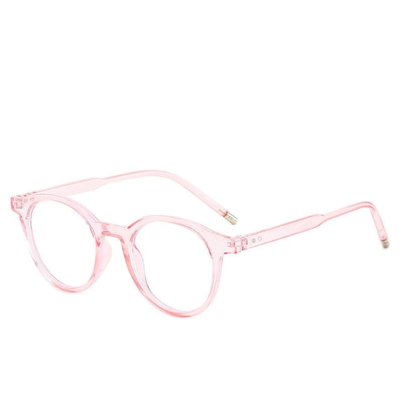Unisex Round Glasses Anti Blue Light Protection for Eye Strain Relief Clear Vision and Trendy PC Frame Eyeglasses Full