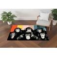 thumbnail image 1 of Trendy Rug, Animal Rug, Monkeys Painting Rugs, Non-Slip Carpet Rugs, Abstract Monkey Wise Monkeys Rugs, Bridesmaid Gift Rugs, Boy Room Decor, 2.6'x4' - 80x120 cm, 1 of 8