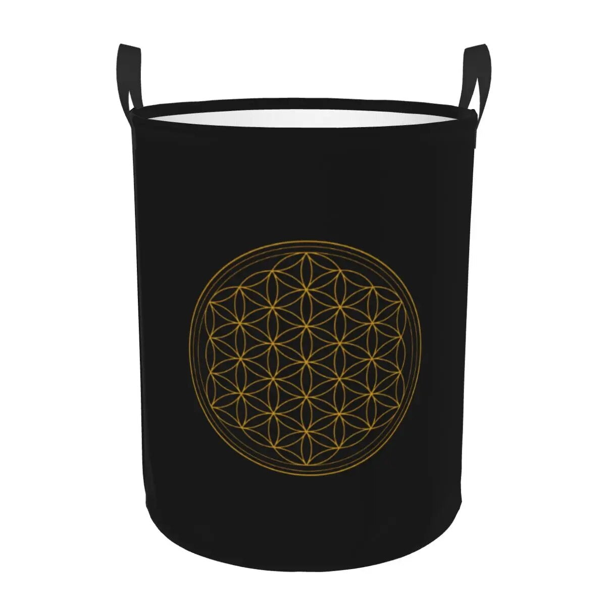 Trendy Sacred Geometry Flower Of Life Laundry Basket Foldable Large ...