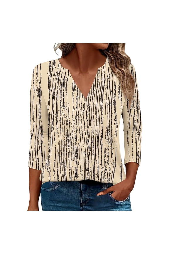 Spring T Shirts Womens Shirts Trendy 3/4 Sleeve T Shirts for Women Plus Womens Blouses Spring Work My Items Ordered Fashion Gifts