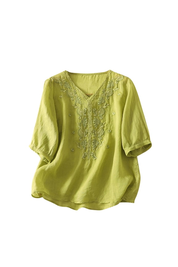 Women's Spring Blouses Women's Tops Quarter Sleeve Tops Blouses Reorder Items Fashion Gifts